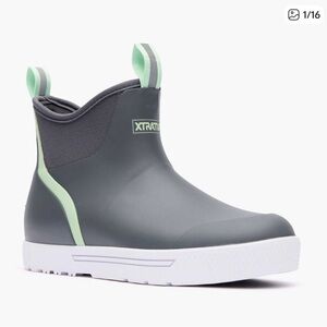 XTRATUF Women's Gray & Mint Short Rain Boots